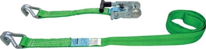 Actual product image Dolezych Lashing strap DIN EN 12195-2 length 4 m width 35 mm with DoRapid pressure ratchet + profile hook LC