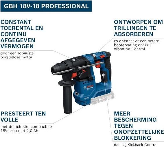 Produktbild Bosch Hausgeräte GBH 18V-18 (Akkubetrieb)