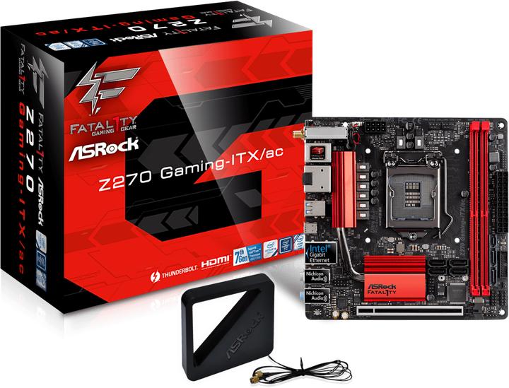 Produktbild AsRock Fatal1ty Z270 Gaming-ITX (LGA 1151, Intel Z270, mATX, Mini-ITX)