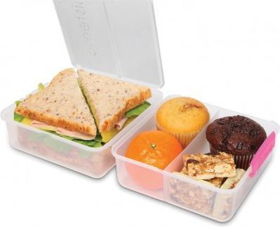 Actual product image Sistema Lunchbox Cube to go 3 compartments 14,5x15x9,6cm assorted colors