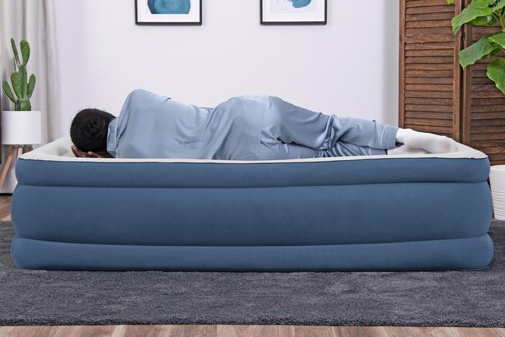 Actual product image Bestway AlwayzAire Twin Air Mattress with Built-in Dual Pump 1.91 m x 97 cm x 46 cm (950 x 1860mm)