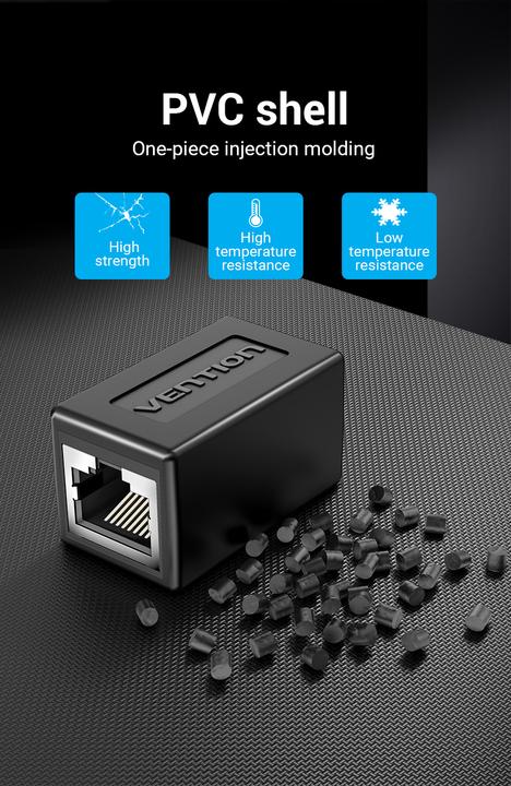 Produktbild Vention Keystone Jack Cat.6 FTP Connector IPVB0 Black (Keystone Modul)