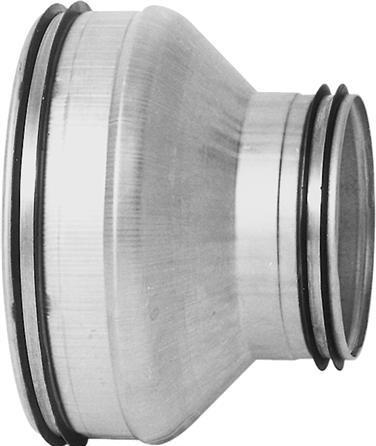 Produktbild Lindab Reduktion RCU 400-315, kort, centrisk med nippel-/nippeltilslutning.