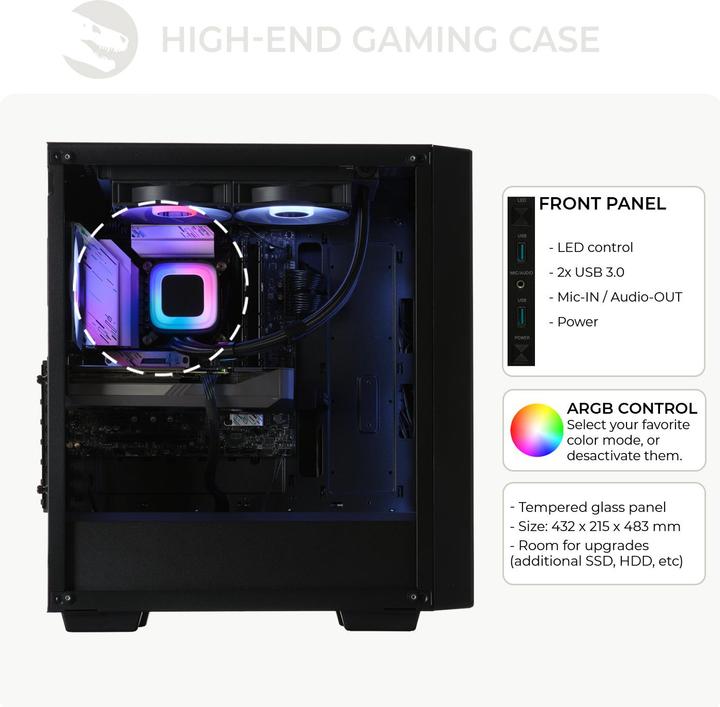 Actual product image Sedatech Expert Gaming PC - UCCH547I2I1HF (1000 GB, 32 GB, Intel Core i5-10600KF)
