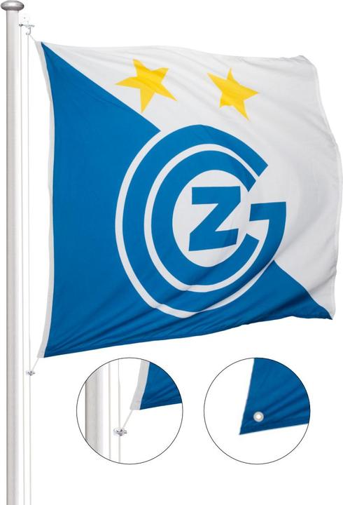 Produktbild Keller Fahnen Sportfahne Grasshopper Club Zürich official (150 x 150 cm)