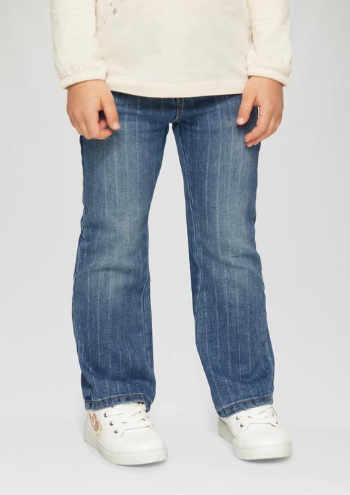 Produktbild S.Oliver Jeans-Hose Jeans Betsy / Regular Fit / Mid Rise / Flared Leg / Glitzer-Nadelstreifen (140)