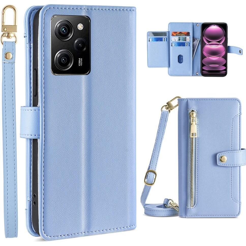 Thumbnail - Cover-Discount Xiaomi Poco X5 Pro - Wallet Etui Hülle blau (Xiaomi Poco X5 Pro, Xiaomi Redmi Note 12 Pro 5G), Smartphone...