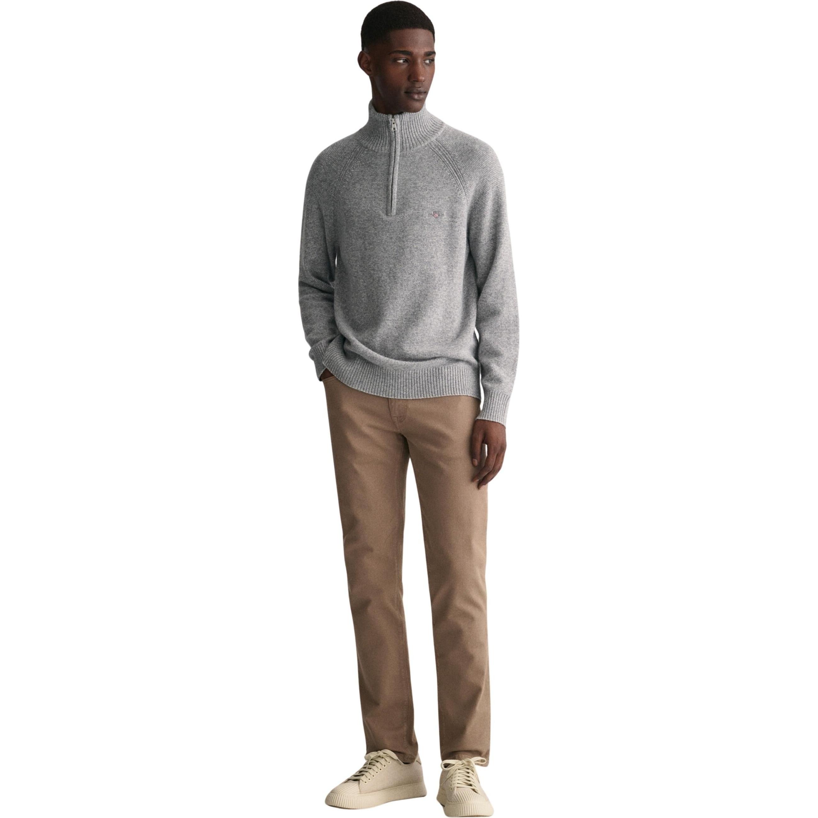 Thumbnail - GANT, Herren, Pullover, puover bicoored ragan, Grau, (L)