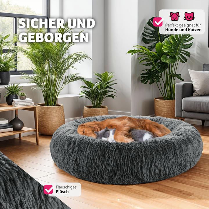 Immagine prodotto tectake Letto per cani Maja con imbottitura spessa e peluche lungo (Cane)