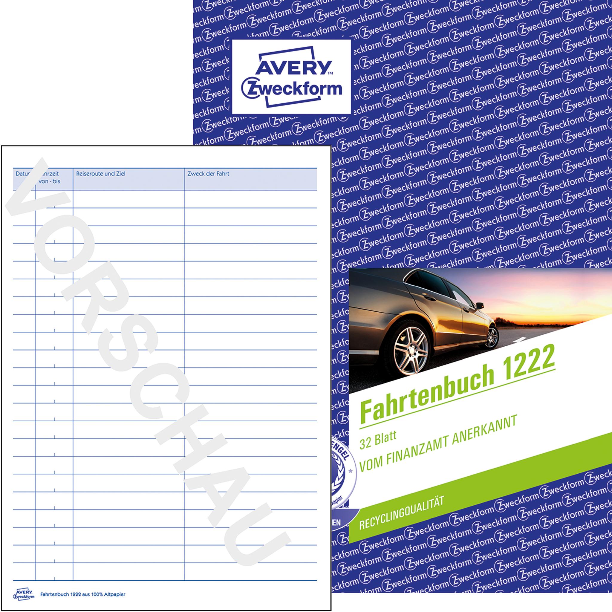 Avery Fahrtenbuch (32 x) (1222)