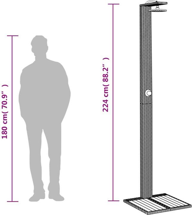 Produktbild vidaXL Gartendusche