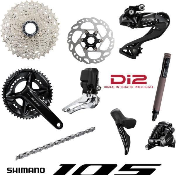 Productafbeelding Shimano 105 Di2 Komplettgruppe, 12-fach - 50-34 Zähne