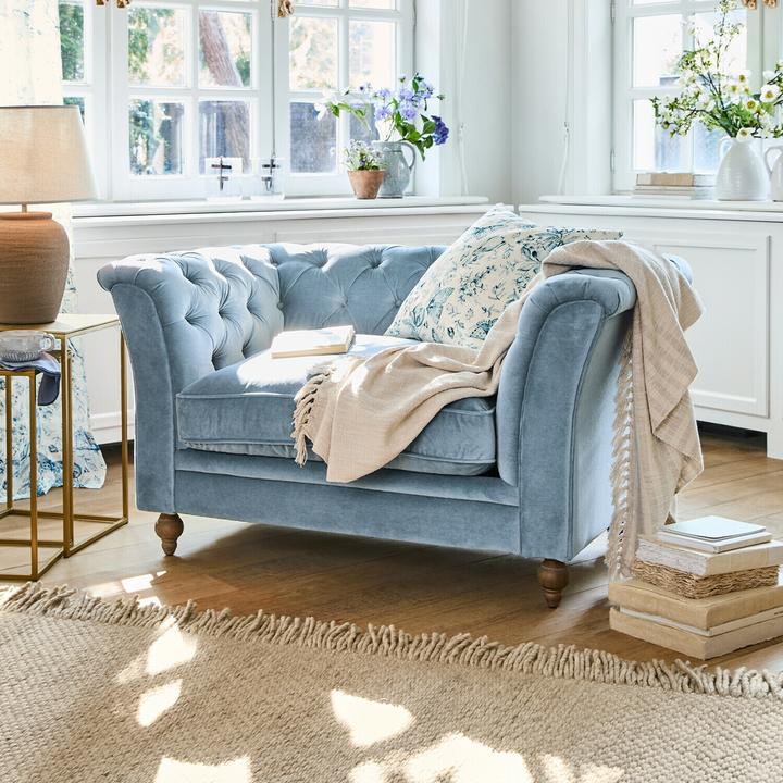 Produktbild Loberon Sofa Clères blau (2-Sitzer)