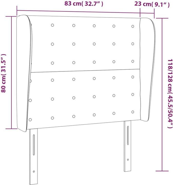 Actual product image vidaXL Olova (83 x 23 x 128 cm)