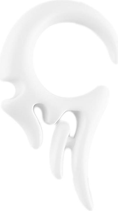 Immagine prodotto Star Piercing Taper elasticizzato a spirale bianco con ali tribali (senza ottone, Acrilico)