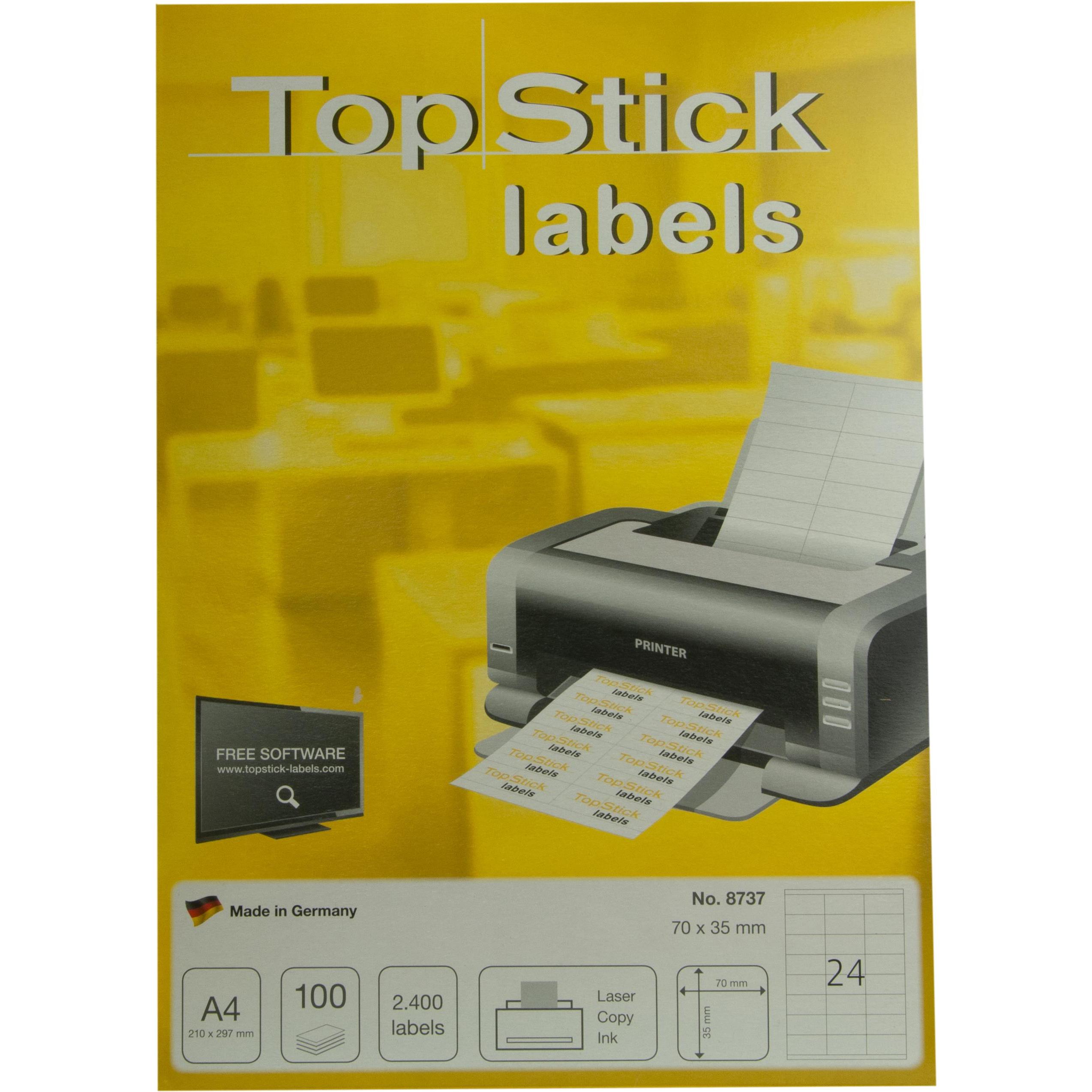 TopStick, Etiketten, TOP STICK Universal-Etiketten, 70 x 35 mm, weiá