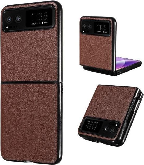 Actual product image MU Classic Litchi Leather Bookcover Series (Motorola Razr 40)