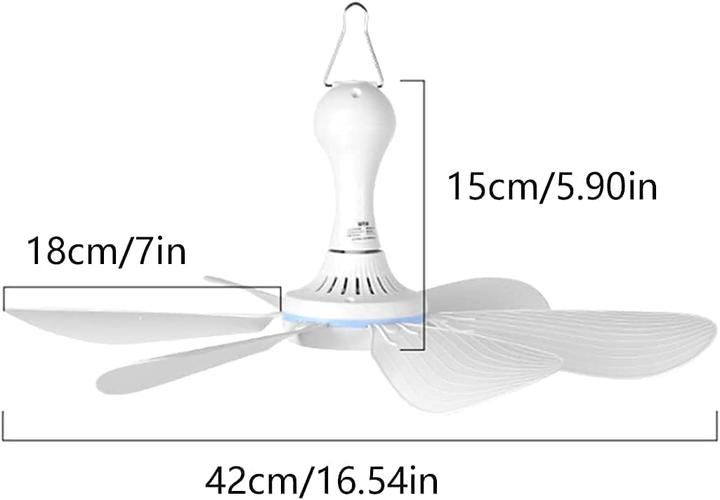 Immagine prodotto TangDao Mobiler Mini-Deckenventilator mit Fernbedienung