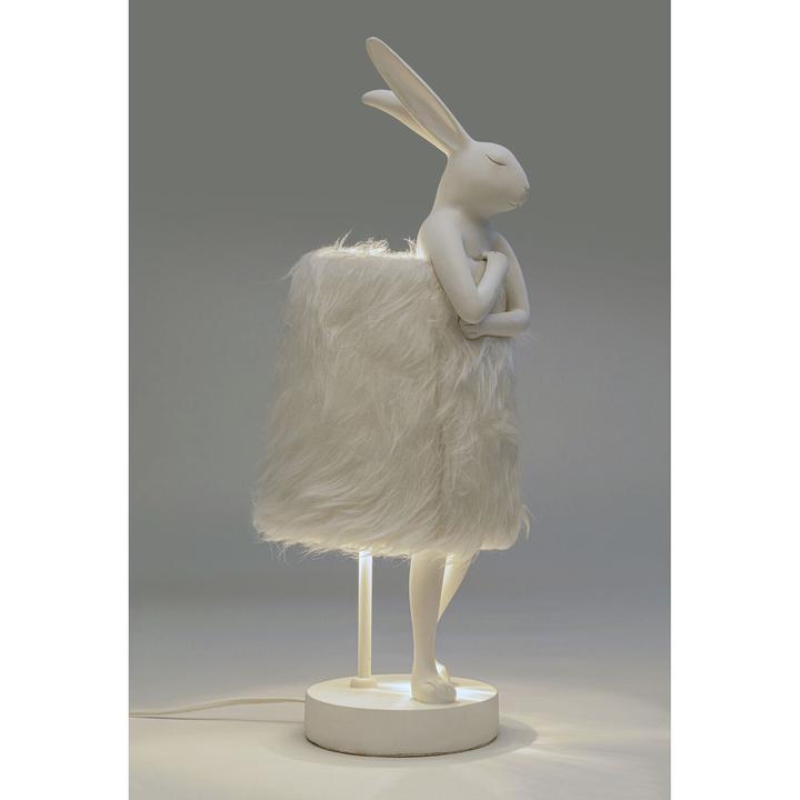 Produktbild Kare Design Tischleuchte Animal Rabbit Fur Weiss/Silber 50cm (E14)