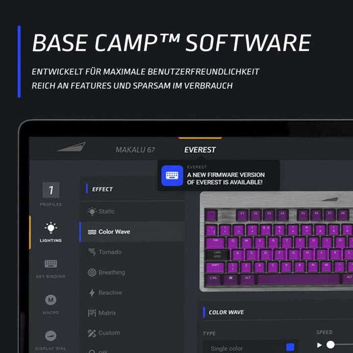 Produktbild Mountain Everest Core TKL Tastatur - MX Red, ISO, DE-Layout (DE, Kabelgebunden)