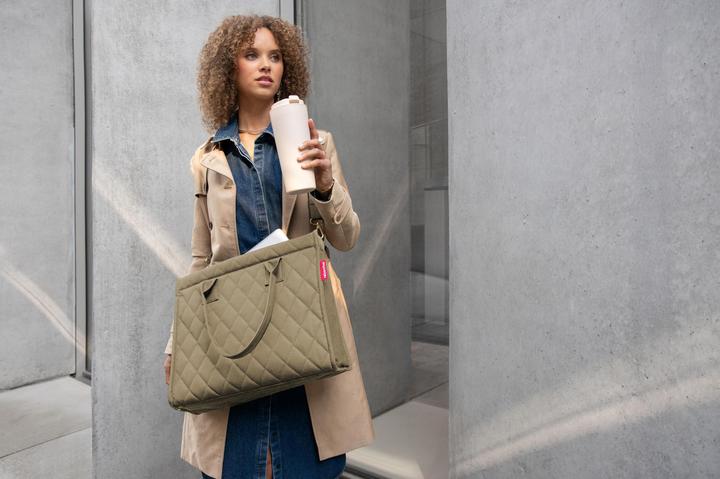 Actual product image reisenthel daily shopper business rhombus olive