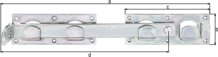 Image du produit GAH Jeté de porte double utilisable à gauche / à droite 423x70x180x333mm Trou Ø5 mm 12 (1 pcs)
