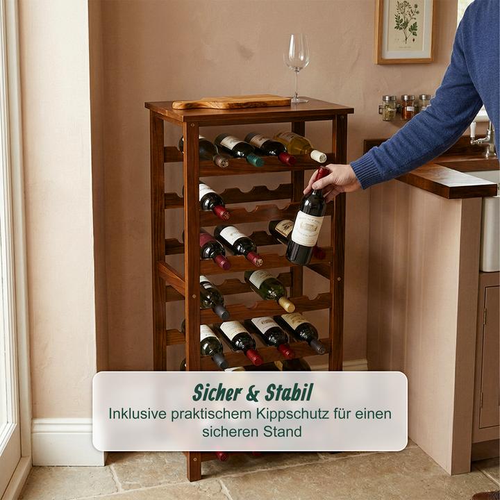 Actual product image Relaxdays winerack (28 bottles, 47 x 26 x 94 cm)