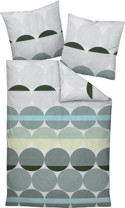 Produktbild Janine Mako-Satin Bettwäsche J.D. 87104 salbeigrün (Bettwäsche Set, 135 x 200 cm, 80 x 80 cm)