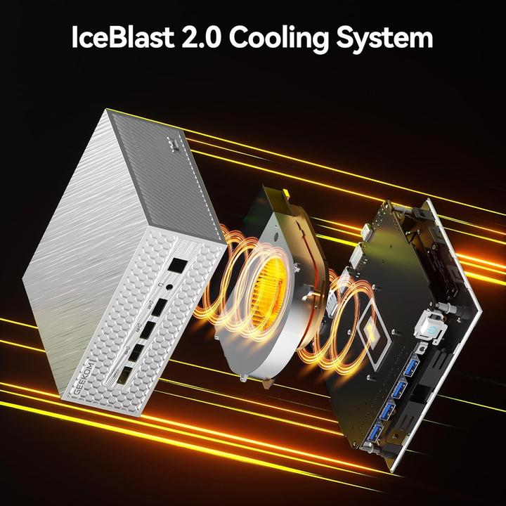 Produktbild Geekom Mini PC AE8 MAX mit Ryzen 7 & Windows 11 Pro (1000 GB, 32 GB)