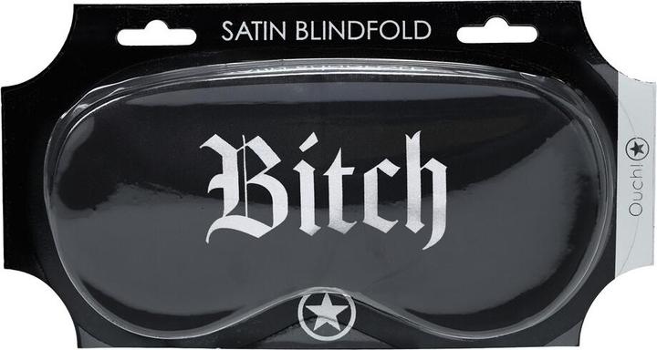 Produktbild Ouch! Bitch - Printed Satin Mask - Black