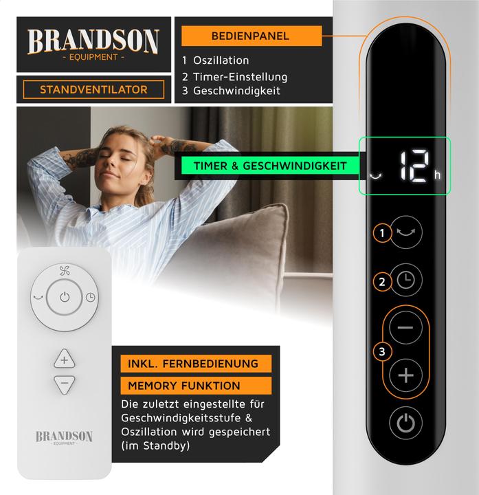 Actual product image Brandson Pedestal fan (59 dB)