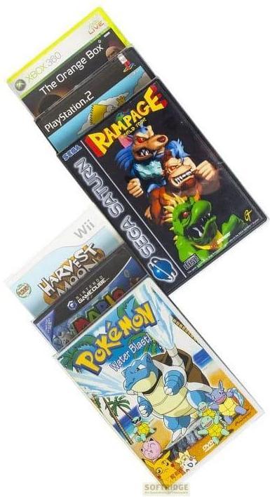 Immagine prodotto Evoretro Custodia in PET da 25 pezzi per Gamecube/XBOX360/WII/PS2/DVD (PS2, Wii, Xbox 360)
