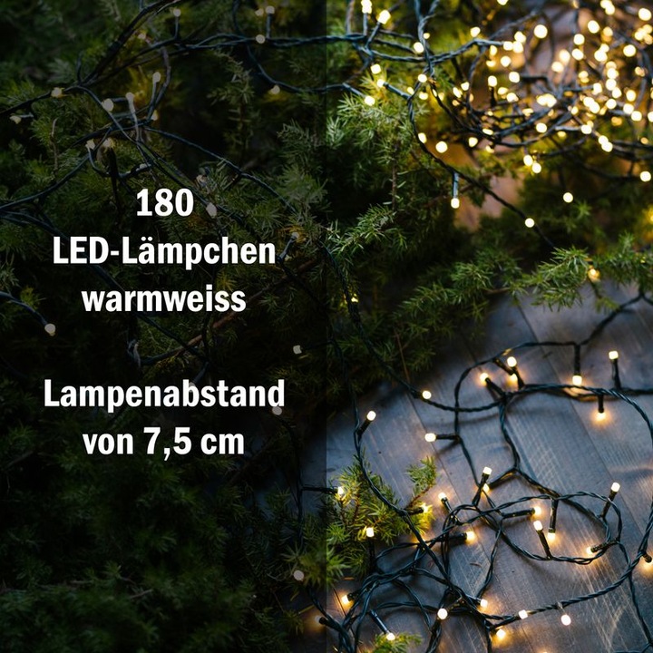 Produktbild Hermex 13.42m LED Lichterkette Weihnachten Leuchtkette Lichtgirlande (13.42 m)