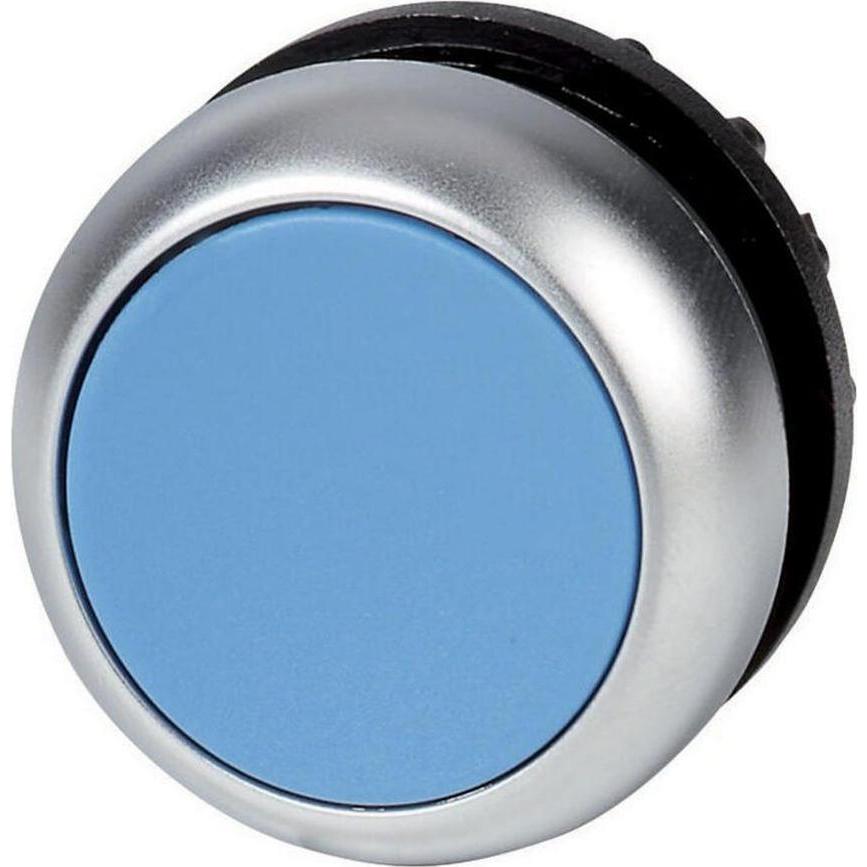 Eaton Drucktaste flach M22-DR-B IP67 rastend Frontring titan blau M22-DR-B, Taster + Schalter, Blau