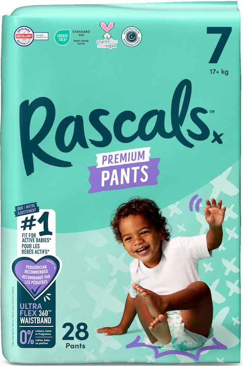 Actual product image Rascals Premium Pants (Size 7, Pack, 28 Piece)