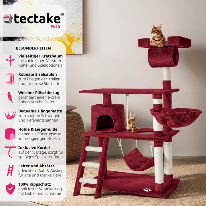 Immagine prodotto tectake Marcel (141 cm, Rosso vino)