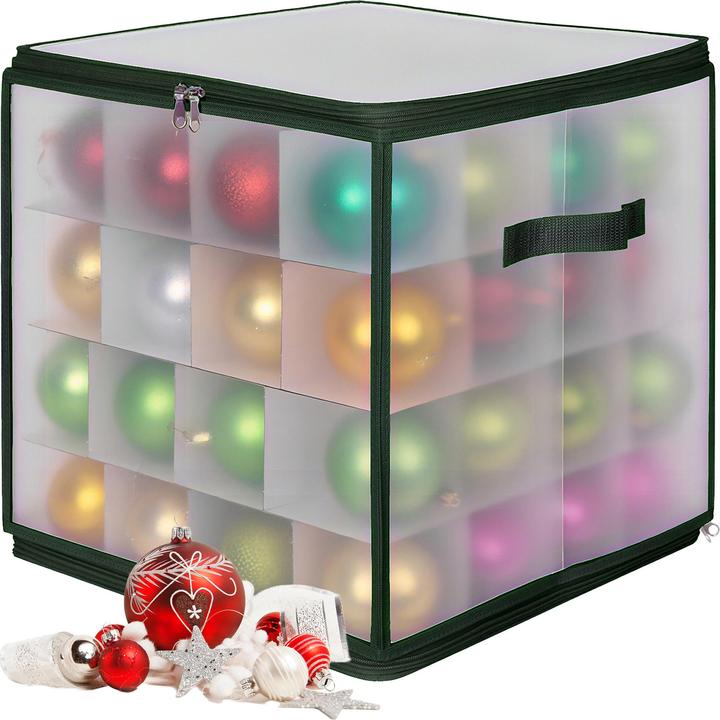 Produktbild Relaxdays Weihnachtskugel Aufbewahrungsbox (36 cm, 1x)