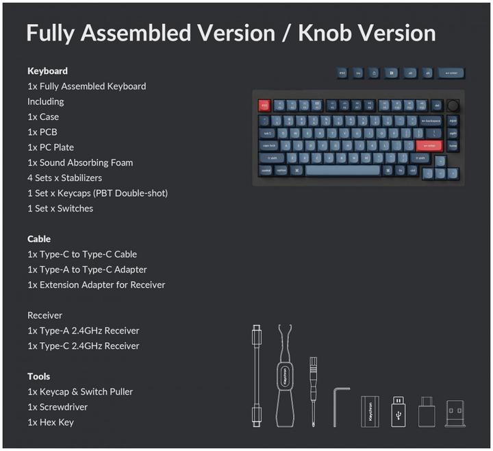 Actual product image Keychron V1 Max (DE, Cable, Wireless)