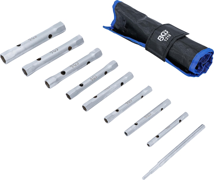 Produktbild BGS Rohrsteckschlüssel-Satz SW 6 x 7 - 20 x 22 mm 9-tlg.