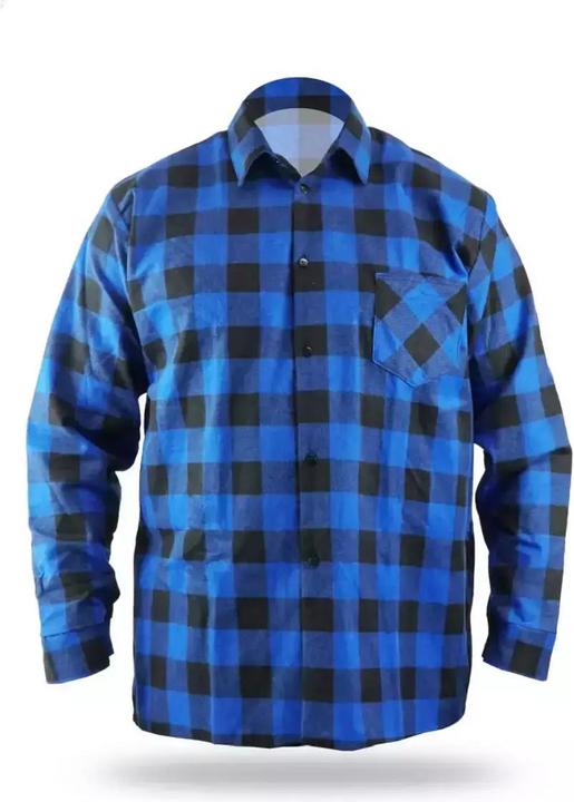Produktbild Dedra blaues Flanellhemd, Grösse L, 100 % Baumwolle (BH51F2-L) (L)