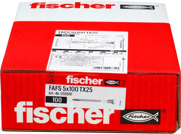 Actual product image Fischer Adjusting screw FAFS 5.0x100 TX25 100 (100 Screws per piece)