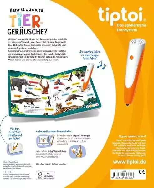 Immagine prodotto Ravensburger tiptoi Kennst du diese Tiergeräusche? (Tedesco, 2025)