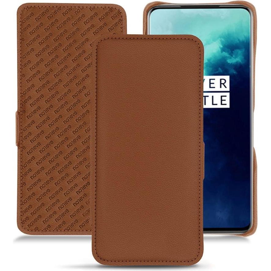 Noreve Lederschutzhülle horizontal (OnePlus 7T Pro), Smartphone Hülle, Braun