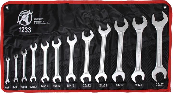 Actual product image BGS Double Open End Spanner Set 6 x 7 - 30 x 32 mm 12 pcs.