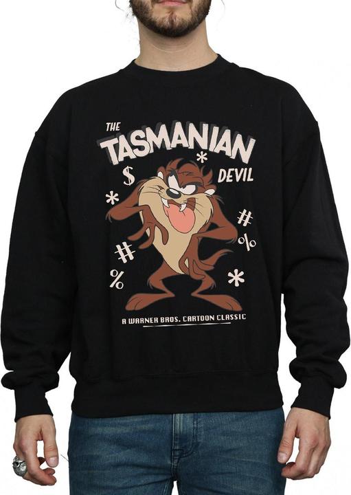 Actual product image Looney Tunes Mens Tasmanian Devil Vintage Cotton Sweatshirt (L)