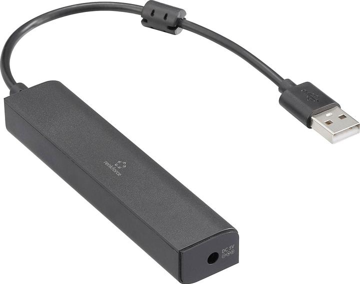 Produktbild Renkforce RF-USBH-110 4 Port USB 2.0-Hub Schwarz (USB-A, 4 Ports)