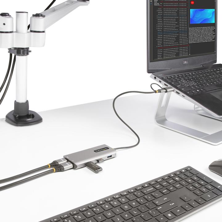 Actual product image StarTech COM USB-C & USB-A Multiport Adapter Dual HDMI 4K/1080p 3-Port USB Hub USB-C to A Dongle Min (USB-C)