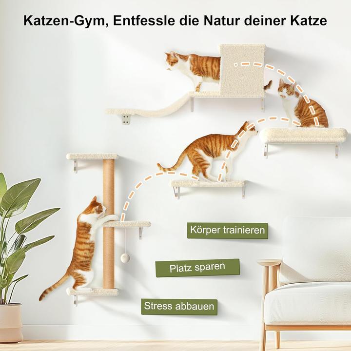 Image du produit Fukumaru 10-teiliges Kletterwand-Set mit Hängematte (Beige)