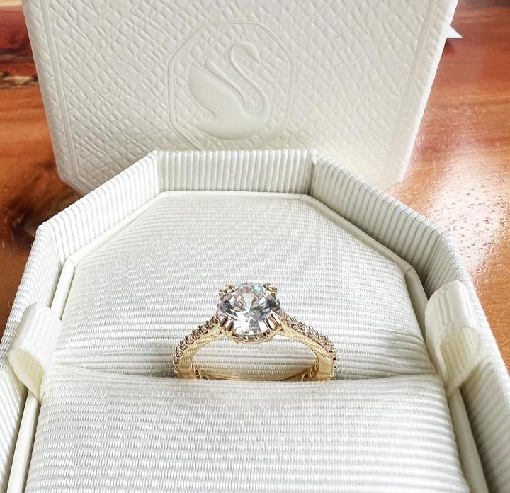 Actual product image Swarovski Constella Cocktail Pavé Ring Gold (50)