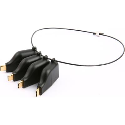 Thumbnail - Deltaco Office, USB-C ADAPTER RING, mDP, DP, VGA, HDMI, Auto Adapter, Schwarz